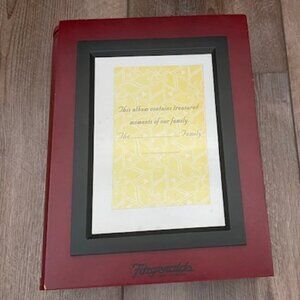 New CHERRY WOOD enclosed PHOTO PAGES * Coffee table or Bookcase BOOK *Fitzgerald